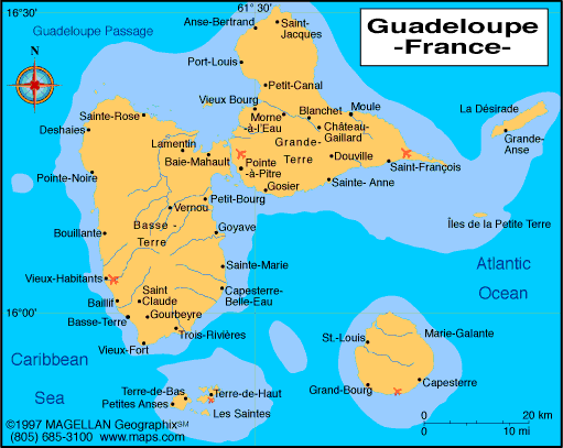 carte de Guadeloupe