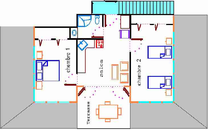 2 bedroom apartement floor plan